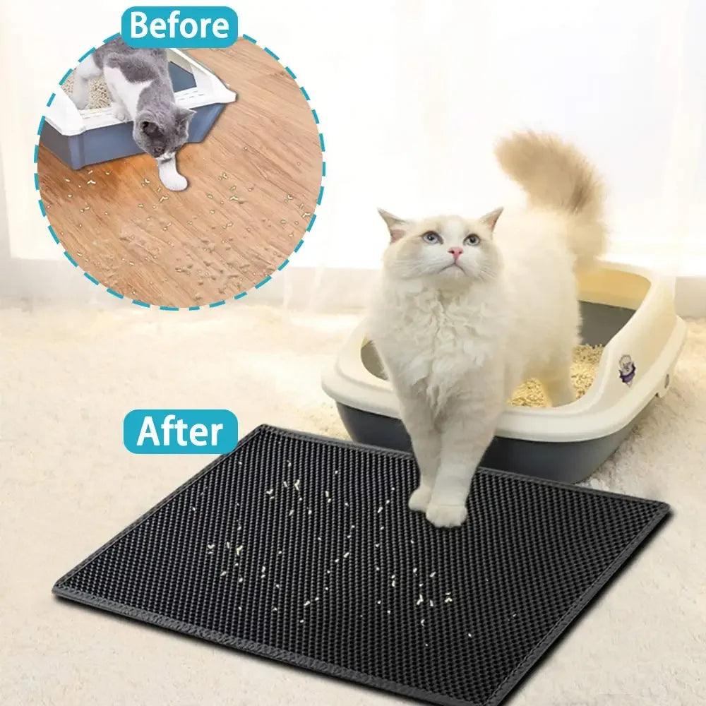 Cat Litter Mat With Gift Double Layer Waterproof