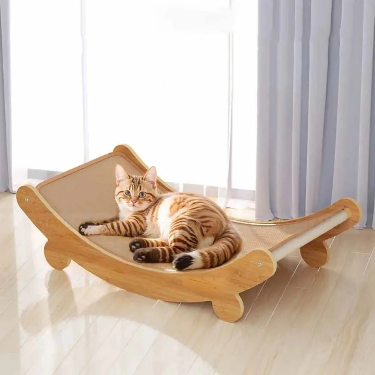 Wooden Cat Scratching Pads & Sleeping Bed